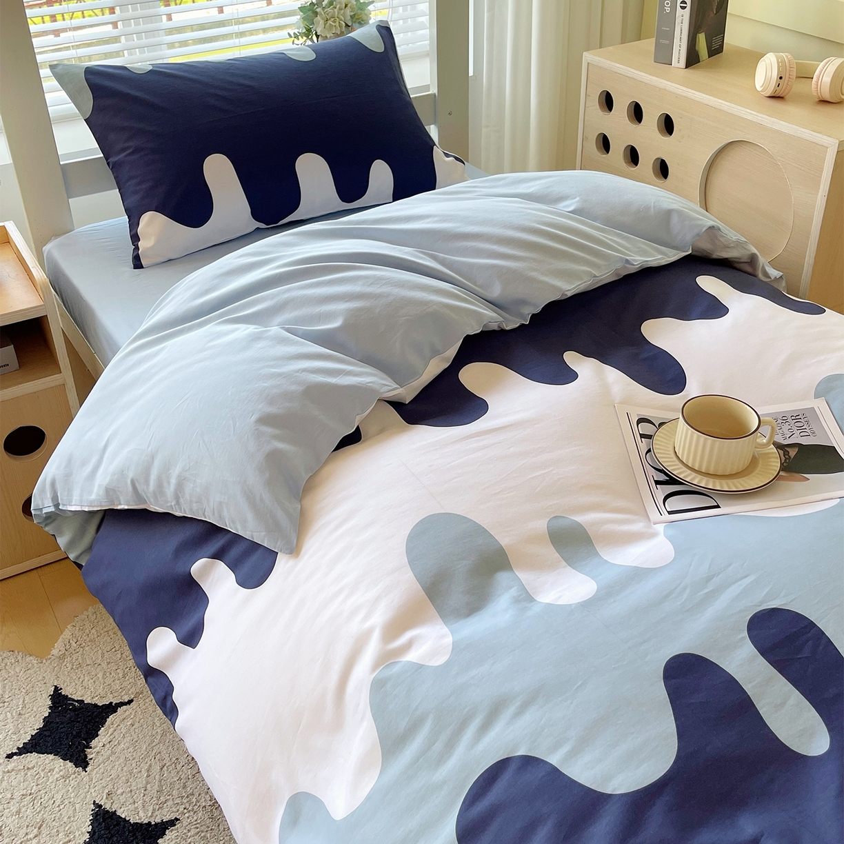 91家纺网 家纺一手货源 找家纺 金鑫汇家纺 2025新款全棉学生宿舍三件套四件套系列 无畏申公豹-咖