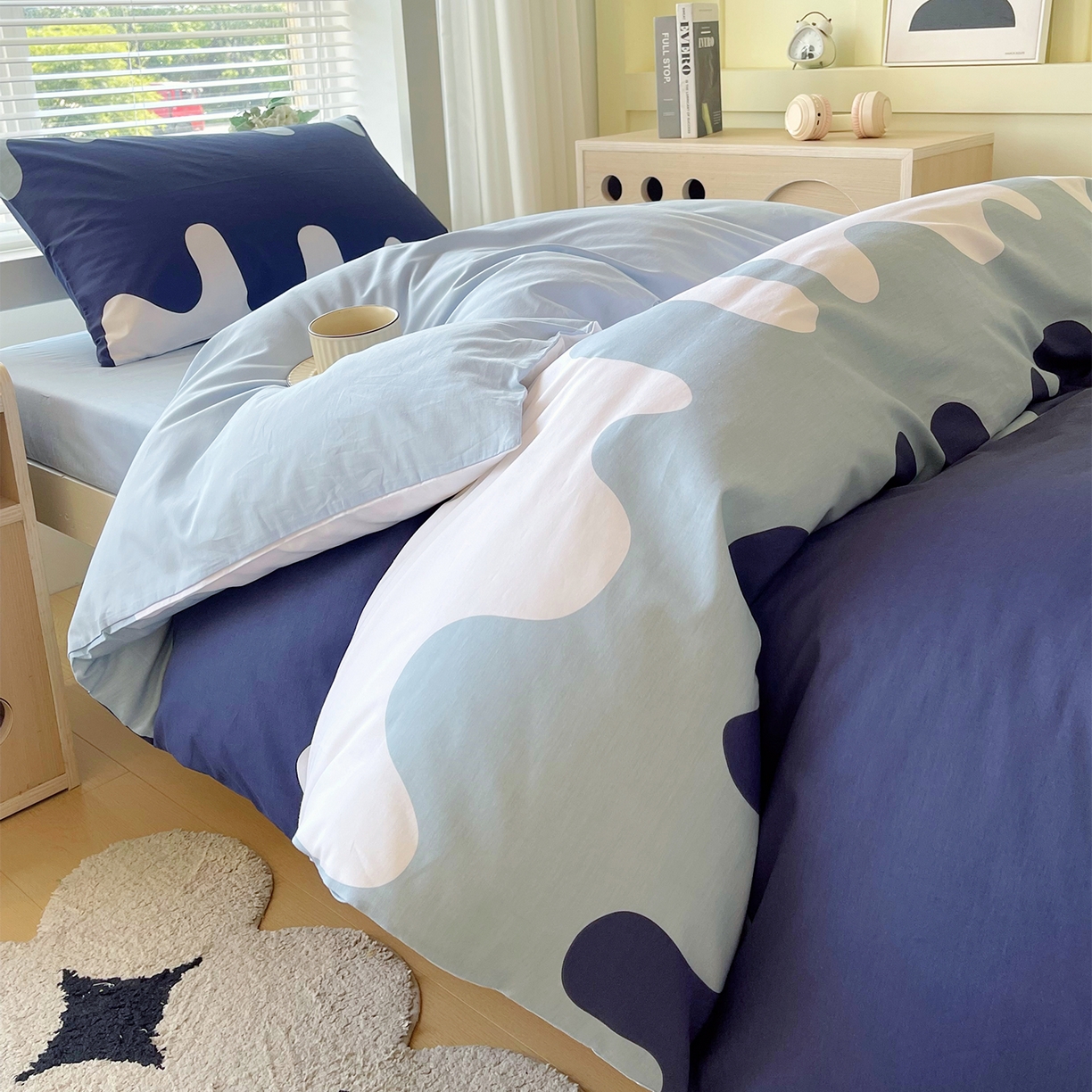 91家纺网 家纺一手货源 找家纺 金鑫汇家纺 2025新款全棉学生宿舍三件套四件套系列 无畏申公豹-咖