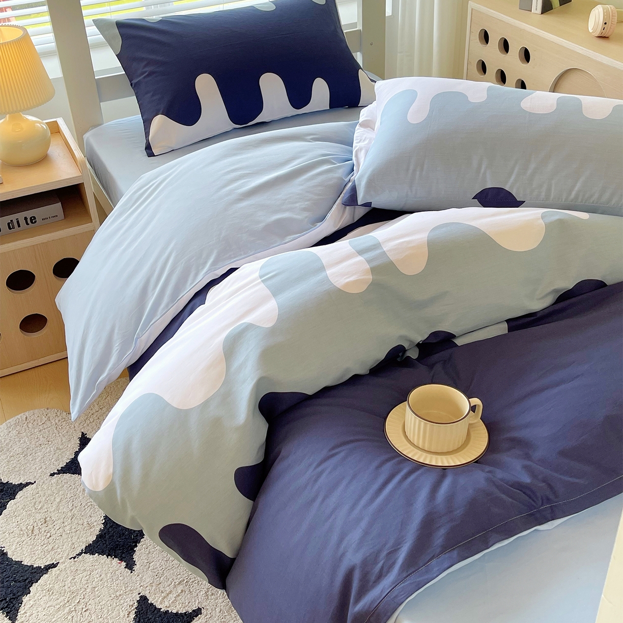 91家纺网 家纺一手货源 找家纺 金鑫汇家纺 2025新款全棉学生宿舍三件套四件套系列 无畏申公豹-咖