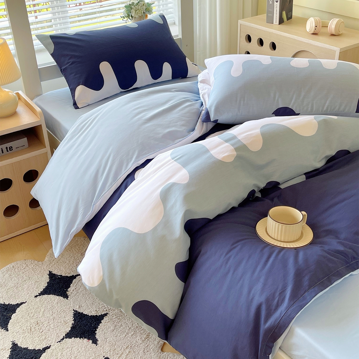 91家纺网 家纺一手货源 找家纺 金鑫汇家纺 2025新款全棉学生宿舍三件套四件套系列 无畏申公豹-咖