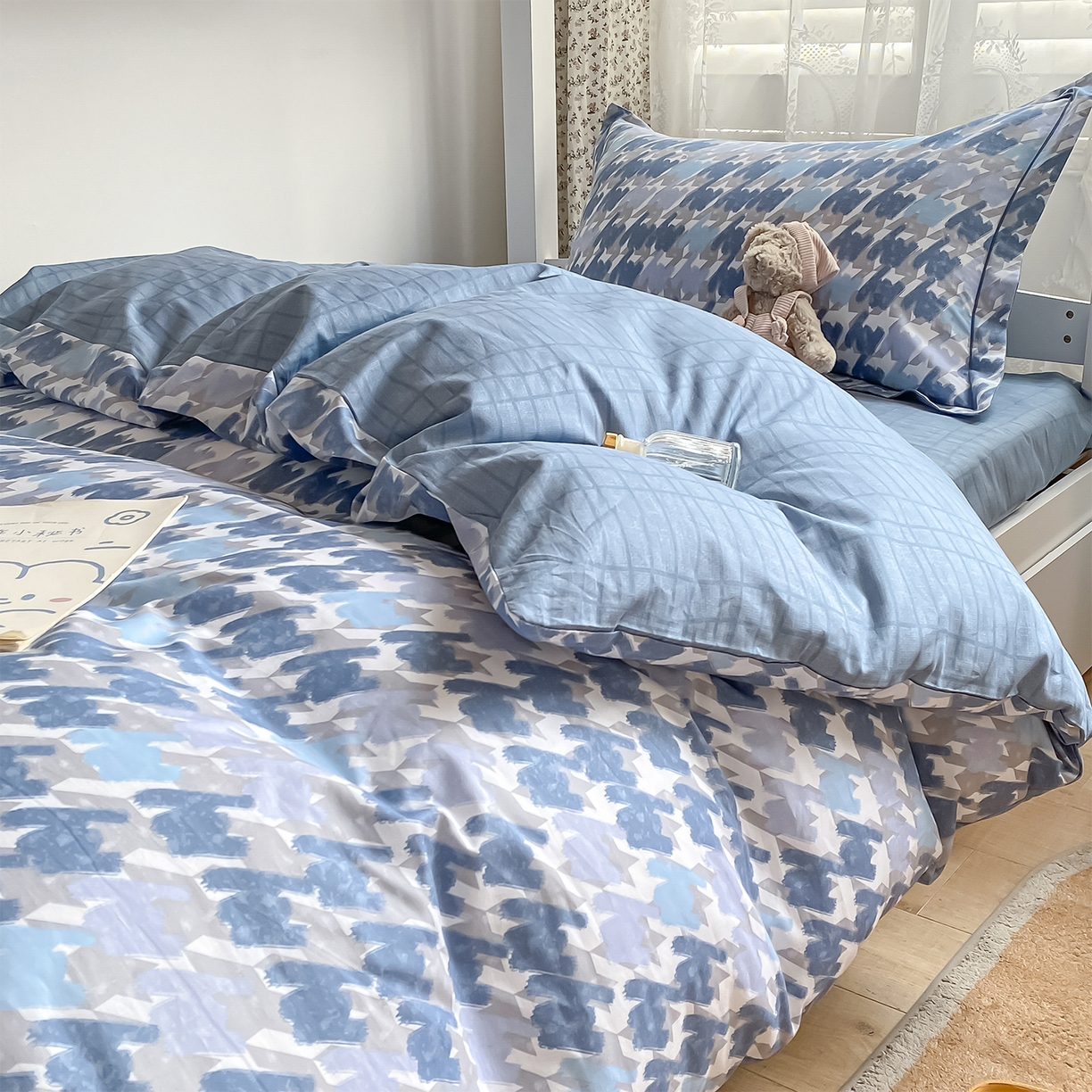 91家纺网 家纺一手货源 找家纺 金鑫汇家纺 2025新款全棉学生宿舍三件套四件套系列 无畏申公豹-咖