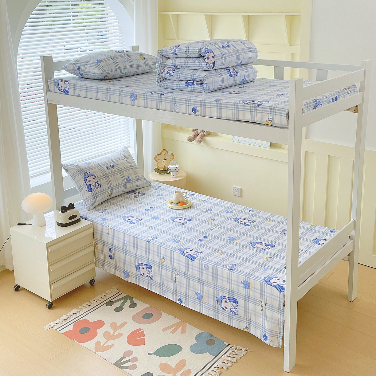 91家纺网 家纺一手货源 找家纺 金鑫汇家纺 2025新款全棉学生宿舍三件套四件套系列 无畏申公豹-咖