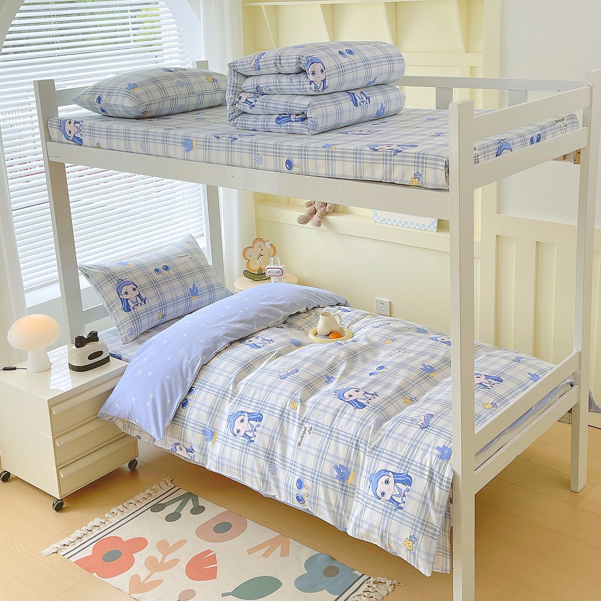 91家纺网 家纺一手货源 找家纺 金鑫汇家纺 2025新款全棉学生宿舍三件套四件套系列 无畏申公豹-咖