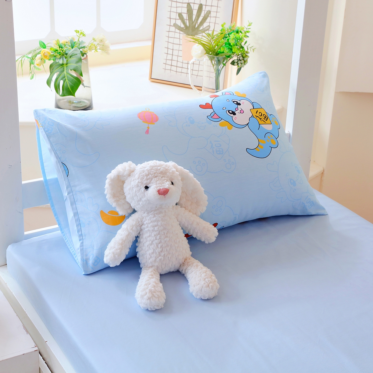 91家纺网 家纺一手货源 找家纺 金鑫汇家纺 2025新款全棉学生宿舍三件套四件套系列 无畏申公豹-灰