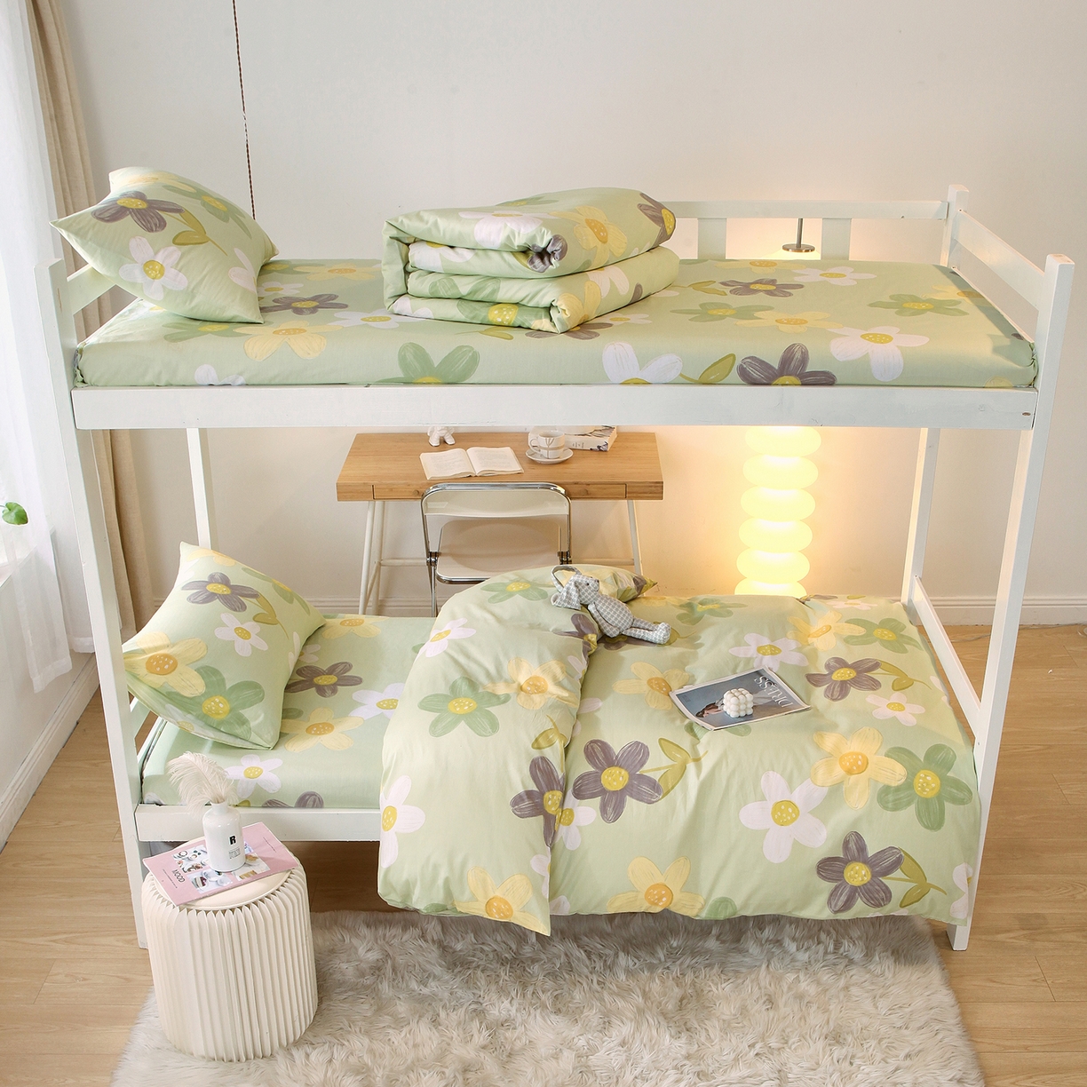 91家纺网 家纺一手货源 找家纺 金鑫汇家纺 2025新款全棉学生宿舍三件套四件套系列 五彩缤纷