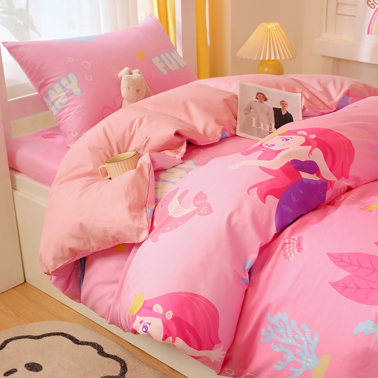 91家纺网 家纺一手货源 找家纺 金鑫汇家纺 2025新款全棉学生宿舍三件套四件套系列 小青龙