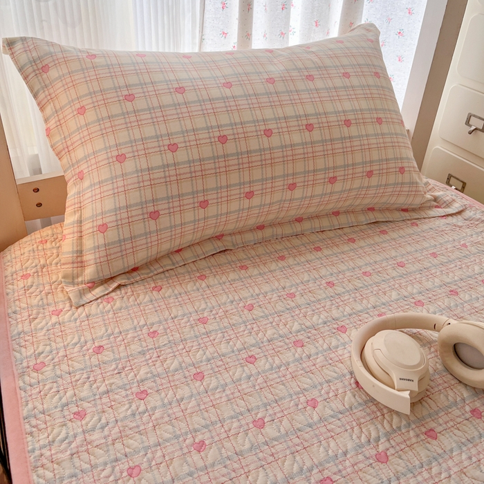 91家纺网 家纺一手货源 找家纺 （总）暖居2025新款学生季三件套棉加绒床盖双面被套学生宿舍专用