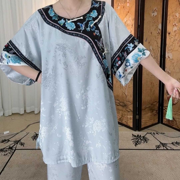 91家纺网 家纺一手货源 找家纺 （总）洛兰沙家居馆【只代发】【只代发】2025新款夏跨境透气家居服女可外贸批发睡衣新款女士甜美宽松薄款睡裙