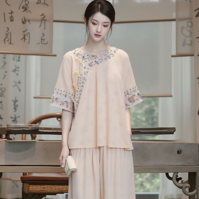 91家纺网 家纺一手货源 找家纺 洛兰沙家居馆【只代发】【只代发】2025新款夏跨境透气家居服女可外贸批发睡衣新款女士甜美宽松薄款睡裙 卡其