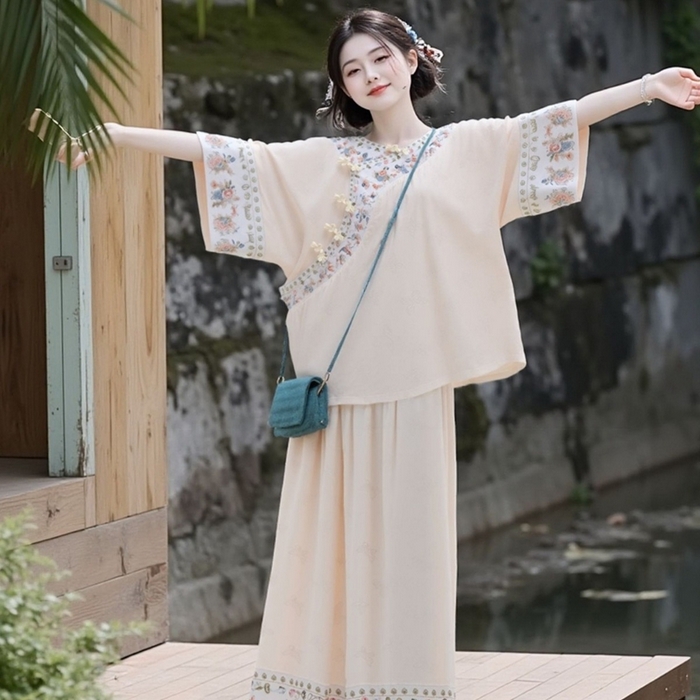 洛兰沙家居馆【只代发】【只代发】2025新款夏跨境透气家居服女可外贸批发睡衣新款女士甜美宽松薄款睡裙 卡其