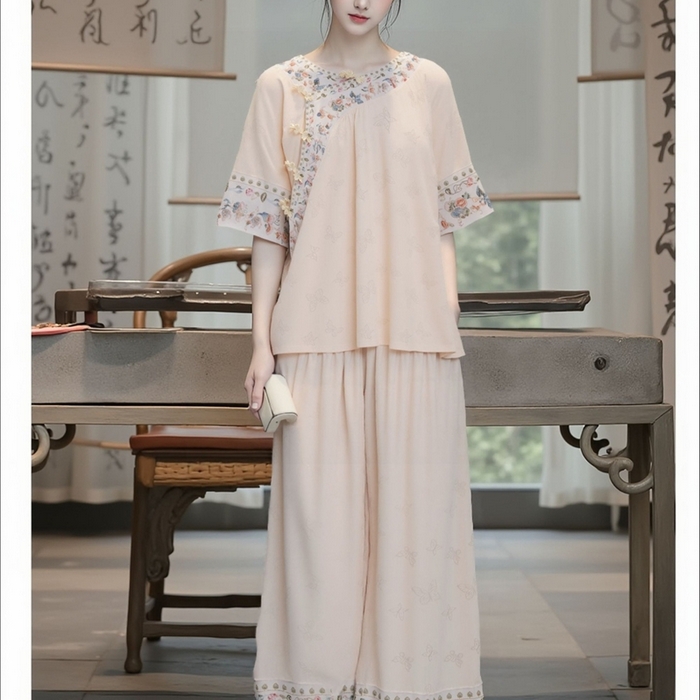 91家纺网 家纺一手货源 找家纺 洛兰沙家居馆【只代发】【只代发】2025新款夏跨境透气家居服女可外贸批发睡衣新款女士甜美宽松薄款睡裙 卡其