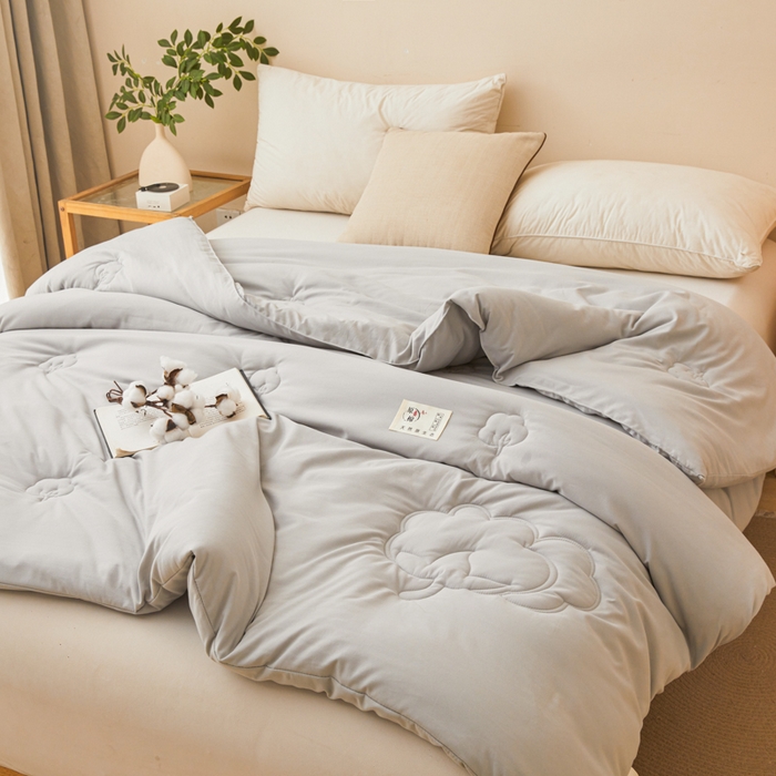 91家纺网 家纺一手货源 找家纺 爱屋及屋 2025新款原棉棉花被系列被子被芯 原棉-灰