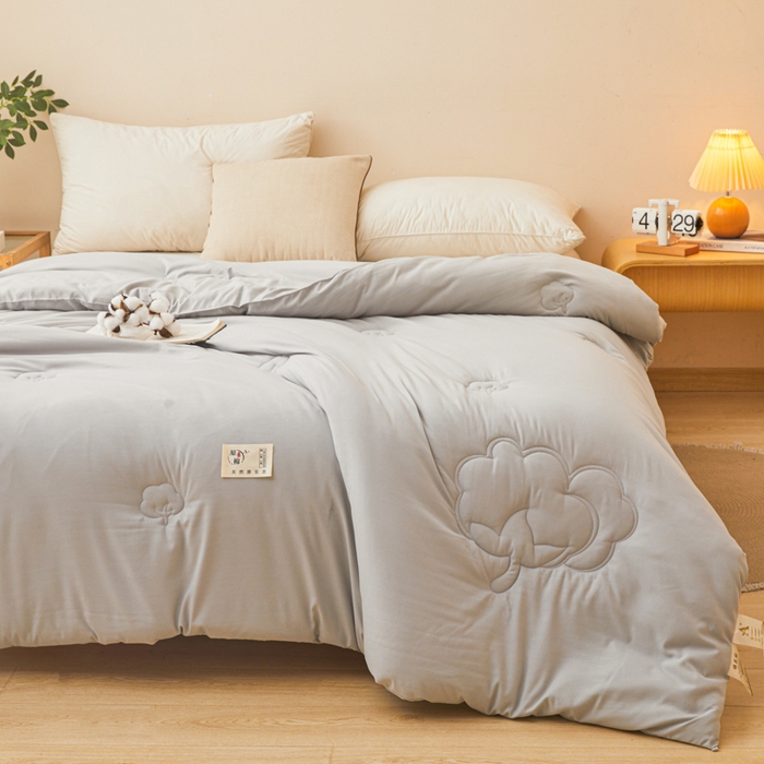 91家纺网 家纺一手货源 找家纺 爱屋及屋 2025新款原棉棉花被系列被子被芯 原棉-灰