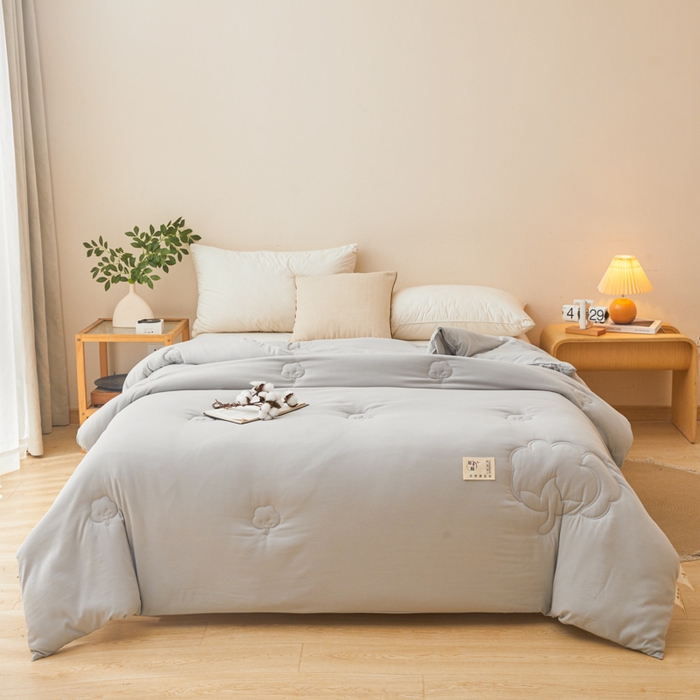 91家纺网 家纺一手货源 找家纺 爱屋及屋 2025新款原棉棉花被系列被子被芯 原棉-灰