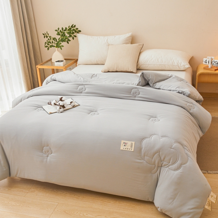 91家纺网 家纺一手货源 找家纺 爱屋及屋 2025新款原棉棉花被系列被子被芯 原棉-灰