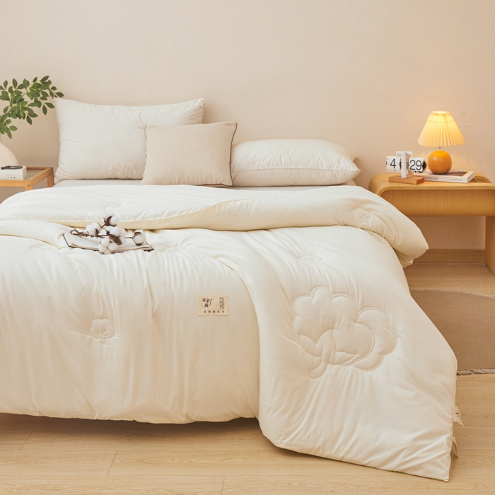 91家纺网 家纺一手货源 找家纺 爱屋及屋 2025新款原棉棉花被系列被子被芯 原棉-白