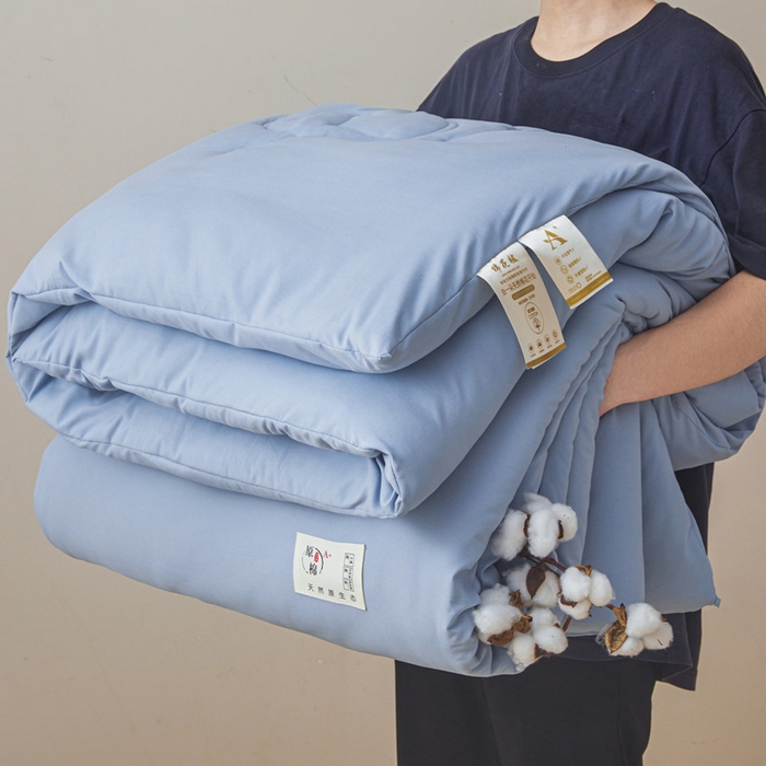 91家纺网 家纺一手货源 找家纺 爱屋及屋 2025新款原棉棉花被系列被子被芯 原棉-蓝