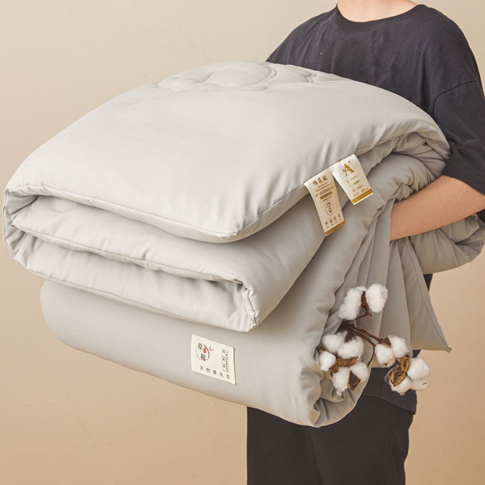 91家纺网 家纺一手货源 找家纺 爱屋及屋 2025新款原棉棉花被系列被子被芯 原棉-灰