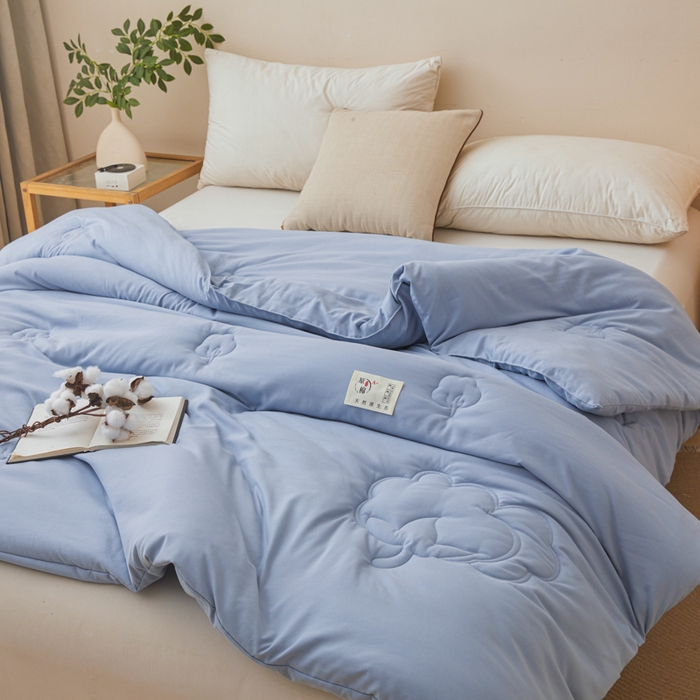 91家纺网 家纺一手货源 找家纺 爱屋及屋 2025新款原棉棉花被系列被子被芯 原棉-蓝