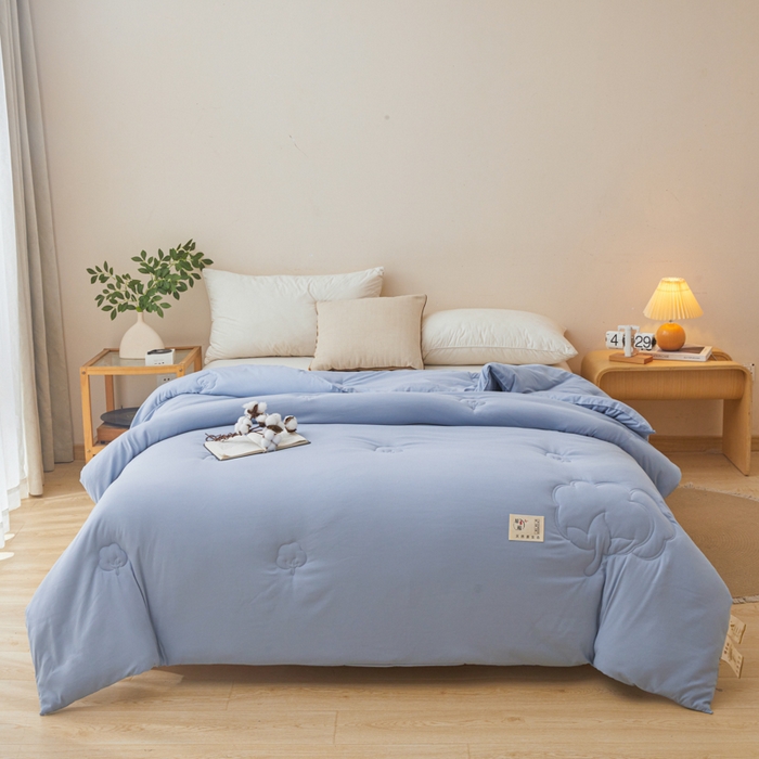91家纺网 家纺一手货源 找家纺 爱屋及屋 2025新款原棉棉花被系列被子被芯 原棉-蓝