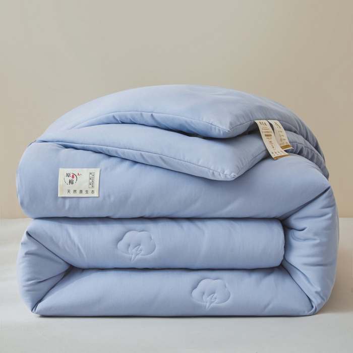 91家纺网 家纺一手货源 找家纺 爱屋及屋 2025新款原棉棉花被系列被子被芯 原棉-蓝