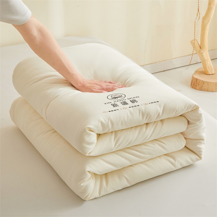 91家纺网 家纺一手货源 找家纺 爱屋及屋 2025新款撞色棉花被系列被子被芯 果绿拼白