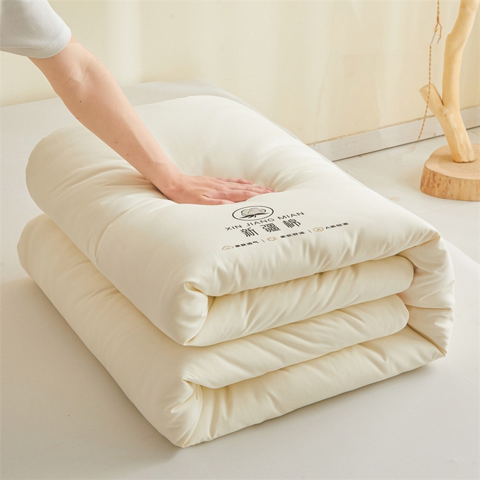 91家纺网 家纺一手货源 找家纺 爱屋及屋 2025新款撞色棉花被系列被子被芯 粉拼白