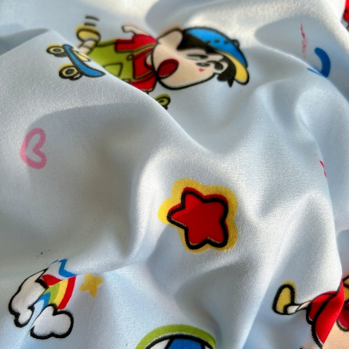 91家纺网 家纺一手货源 找家纺 宏源家纺 2025新款芦荟棉印花亲肤四件套 小新蓝