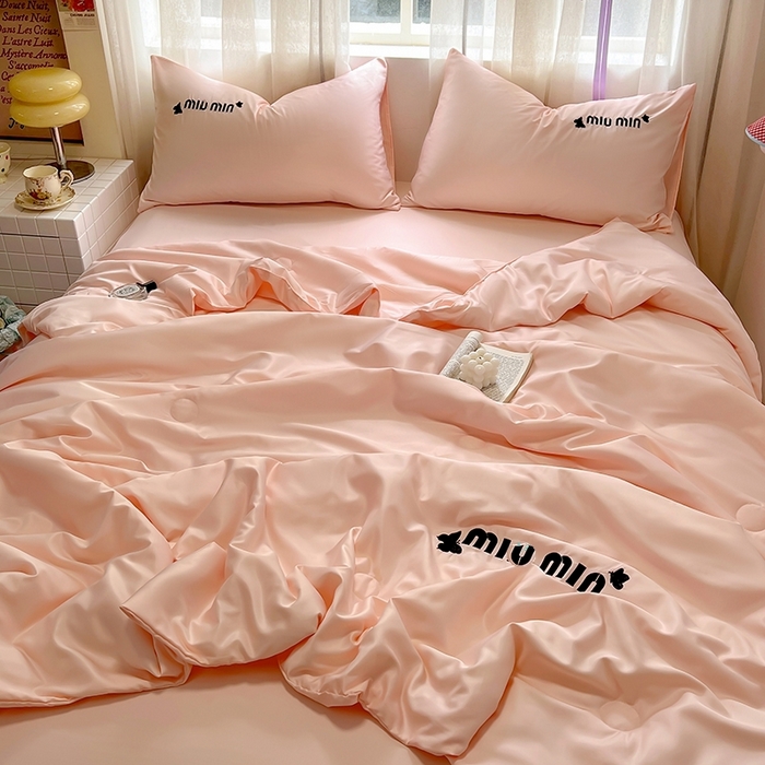 91家纺网 家纺一手货源 找家纺 （总）花伞家居 2025新款刺绣高级感水洗真丝夏被四件套含买家秀