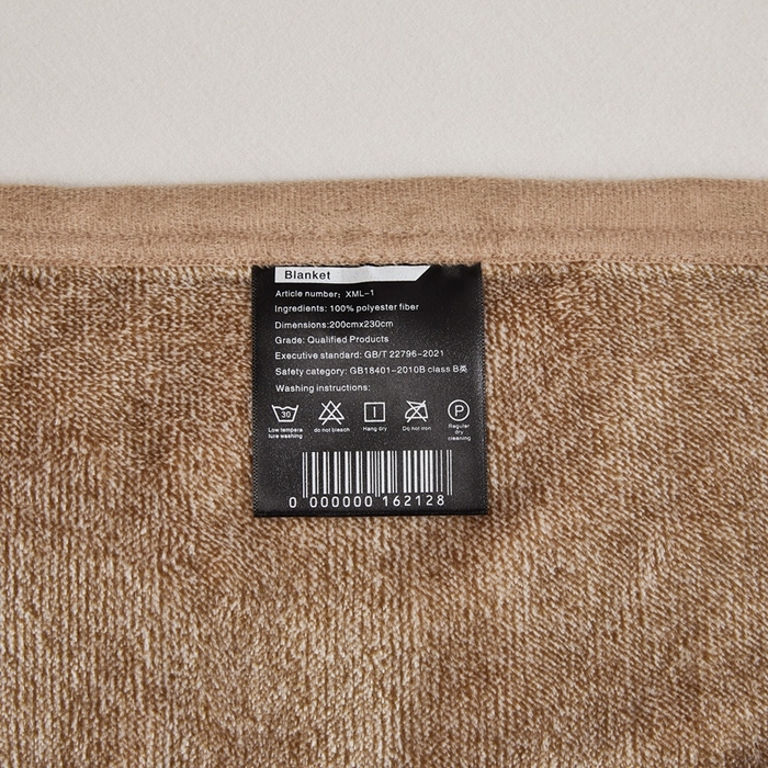 91家纺网 家纺一手货源 找家纺 馨米莱家纺 2025新款阳离子提花毯 驼色