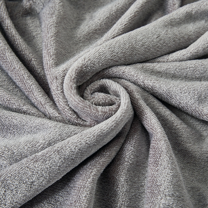 91家纺网 家纺一手货源 找家纺 馨米莱家纺 2025新款阳离子提花毯 浅灰色