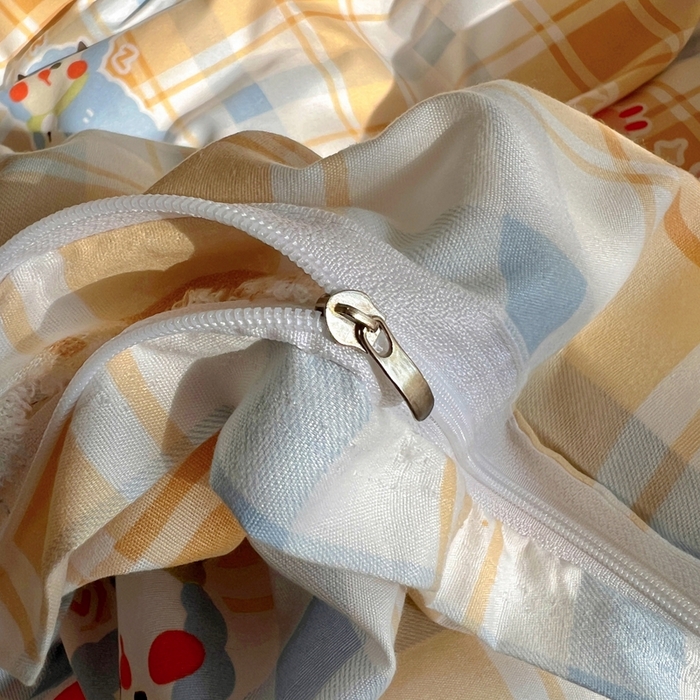 91家纺网 家纺一手货源 找家纺 宏源家纺 2025新款芦荟棉印花亲肤四件套 快乐玩伴