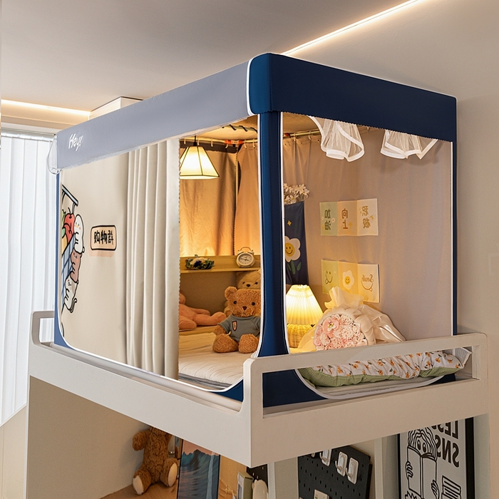 91家纺网 家纺一手货源 找家纺 飞轮海蚊帐 2025新款强遮光防蚊学生蚊帐-XZ-99（靠墙帘选配）购物群