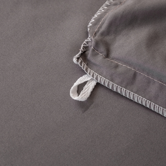 91家纺网 家纺一手货源 找家纺 芷凡家纺 2024新款水洗磨毛纯色双拼学生三件套四件套 红豆沙+中灰