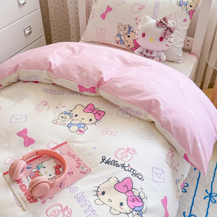 91家纺网 家纺一手货源 找家纺 （总）沐辰 2025新款全棉纯棉三丽鸥学生季系列三四件套