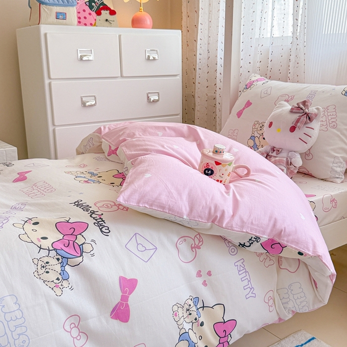 91家纺网 家纺一手货源 找家纺 （总）沐辰 2025新款全棉纯棉三丽鸥学生季系列三四件套