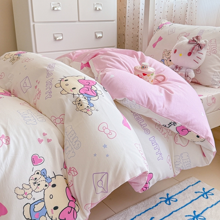 91家纺网 家纺一手货源 找家纺 （总）沐辰 2025新款全棉纯棉三丽鸥学生季系列三四件套