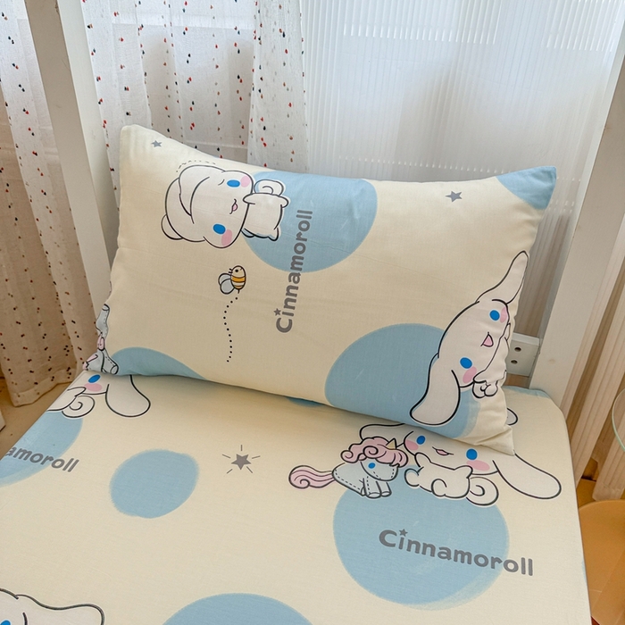 91家纺网 家纺一手货源 找家纺 沐辰 2025新款全棉纯棉三丽鸥学生季系列三四件套 点点云朵狗