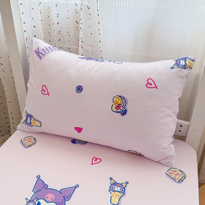 91家纺网 家纺一手货源 找家纺 沐辰 2025新款全棉纯棉三丽鸥学生季系列三四件套 葡萄库洛米