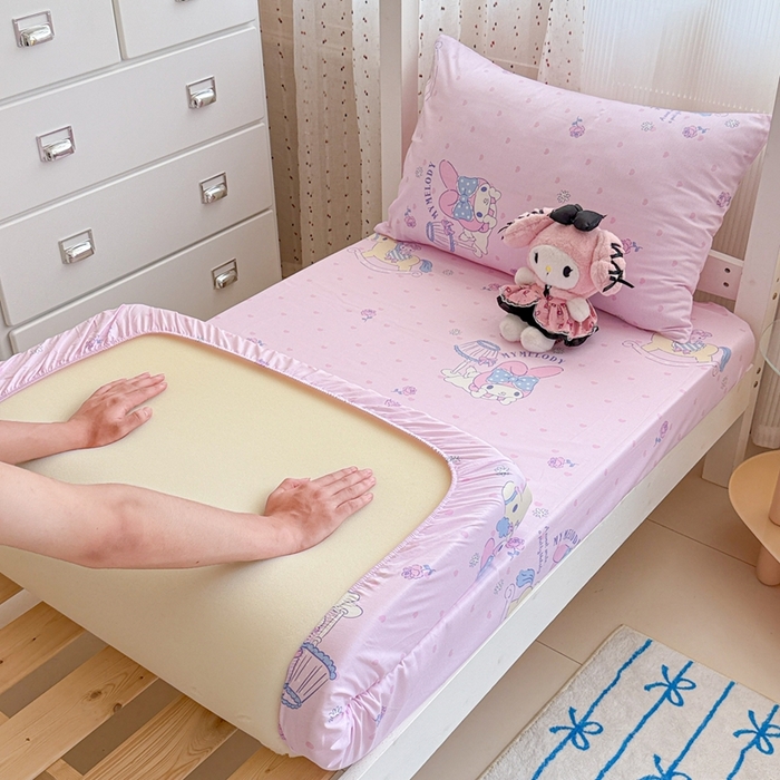 91家纺网 家纺一手货源 找家纺 （总）沐辰 2025新款全棉纯棉三丽鸥学生季系列单床笠单品床笠单件床笠