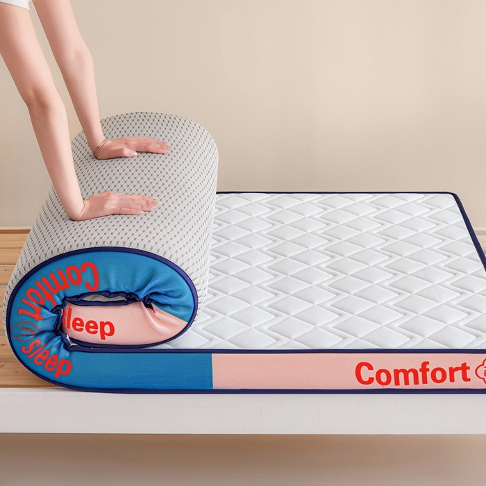 91家纺网 家纺一手货源 找家纺 张先生床垫 2025新款A类牛奶丝乳胶记忆棉学生床垫-场景二 舒睡白