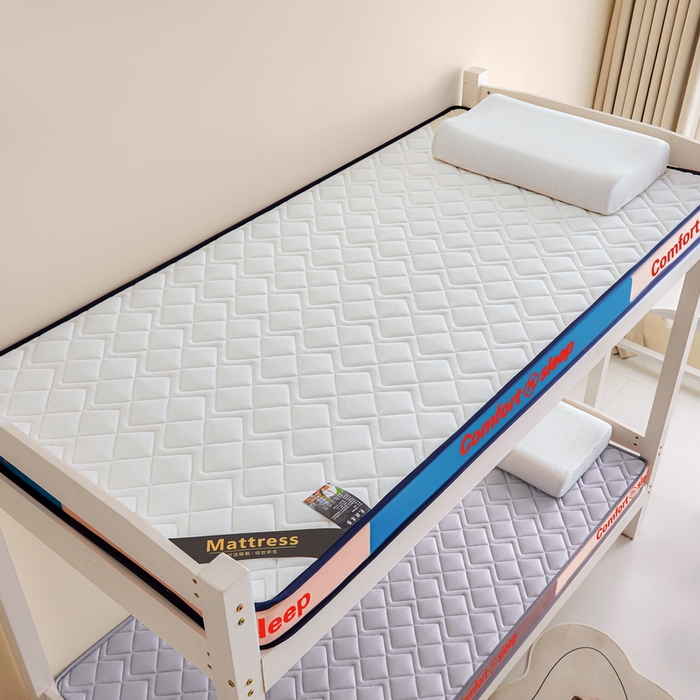 91家纺网 家纺一手货源 找家纺 张先生床垫 2025新款A类牛奶丝乳胶记忆棉学生床垫-场景二 舒睡白