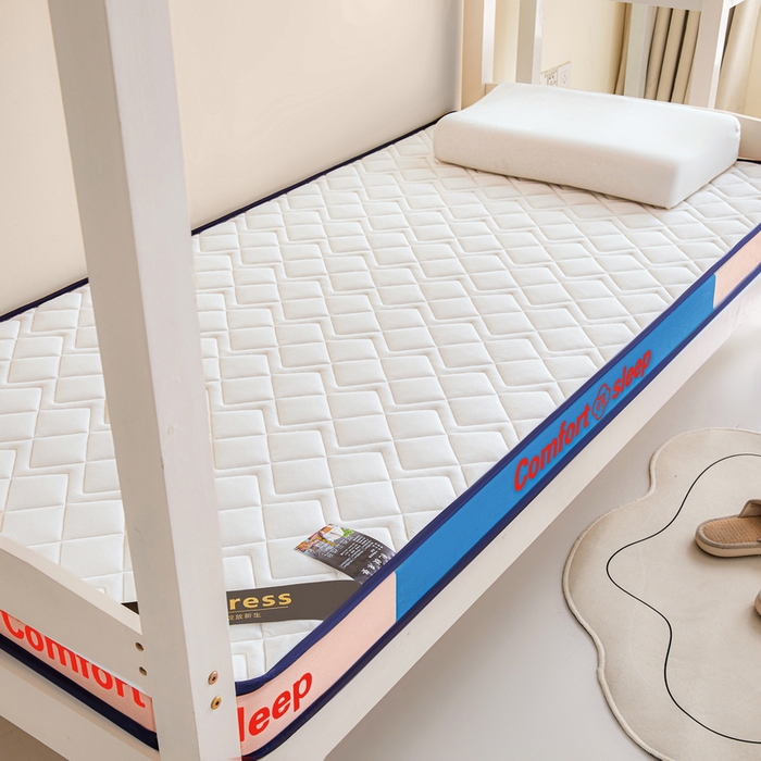 91家纺网 家纺一手货源 找家纺 张先生床垫 2025新款A类牛奶丝乳胶记忆棉学生床垫-场景二 舒睡白