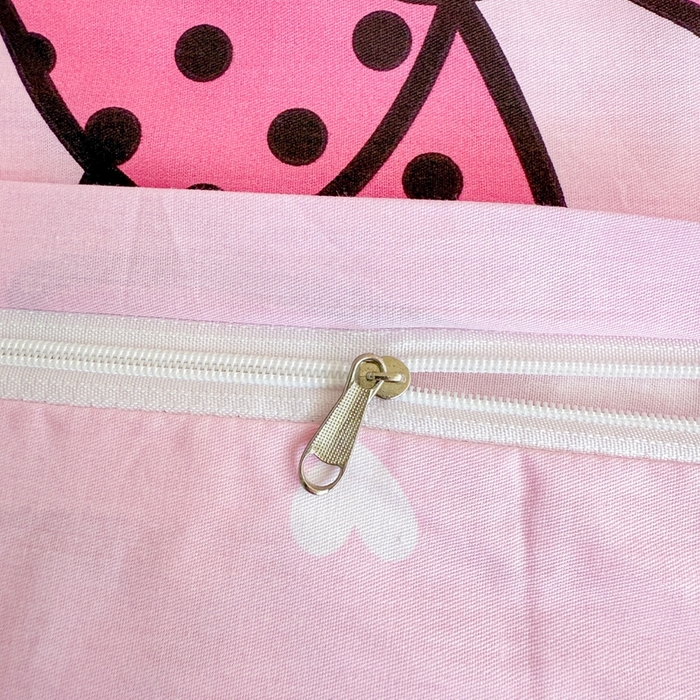 91家纺网 家纺一手货源 找家纺 沐辰 2025新款全棉纯棉三丽鸥学生季系列单床笠单品床笠单件床笠 粉红凯蒂猫