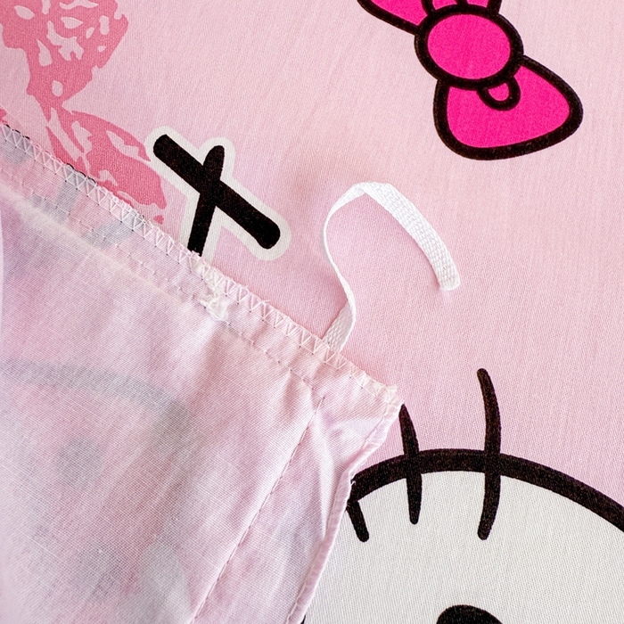 91家纺网 家纺一手货源 找家纺 沐辰 2025新款全棉纯棉三丽鸥学生季系列单床笠单品床笠单件床笠 粉红凯蒂猫