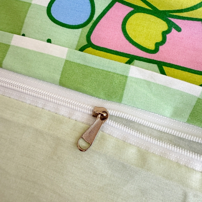 91家纺网 家纺一手货源 找家纺 沐辰 2025新款全棉纯棉三丽鸥学生季系列单床笠单品床笠单件床笠 绿格蛙蛙