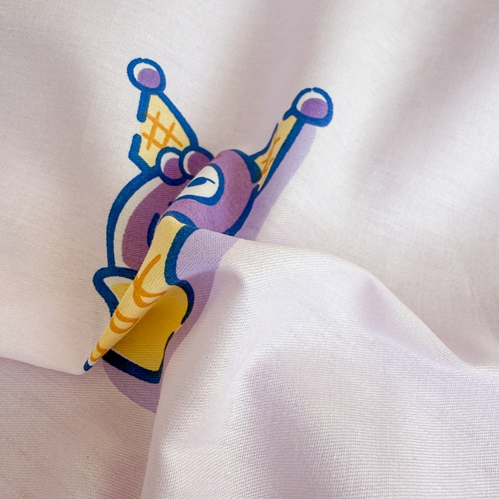 91家纺网 家纺一手货源 找家纺 沐辰 2025新款全棉纯棉三丽鸥学生季系列单床笠单品床笠单件床笠 葡萄库洛米