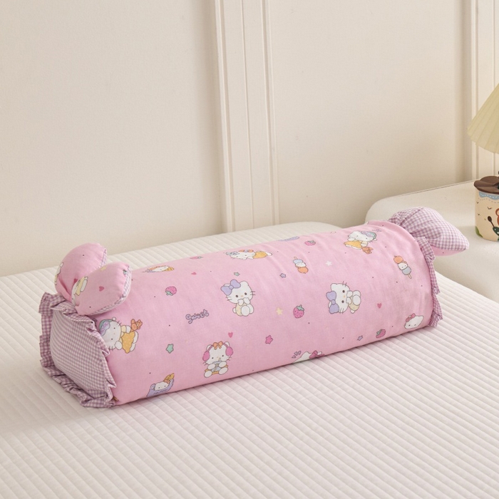 91家纺网 家纺一手货源 找家纺 （总）佳合枕芯 2025新款纯棉小清新兔耳朵荞麦枕头枕芯