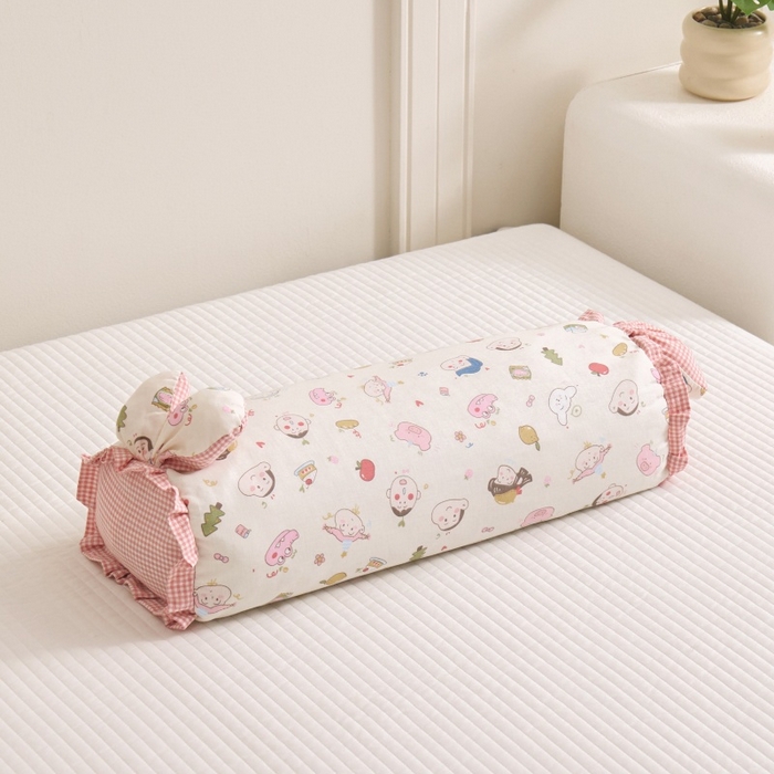 91家纺网 家纺一手货源 找家纺 佳合枕芯 2025新款纯棉小清新兔耳朵荞麦枕头枕芯 呆呆粉 30*48cm一只