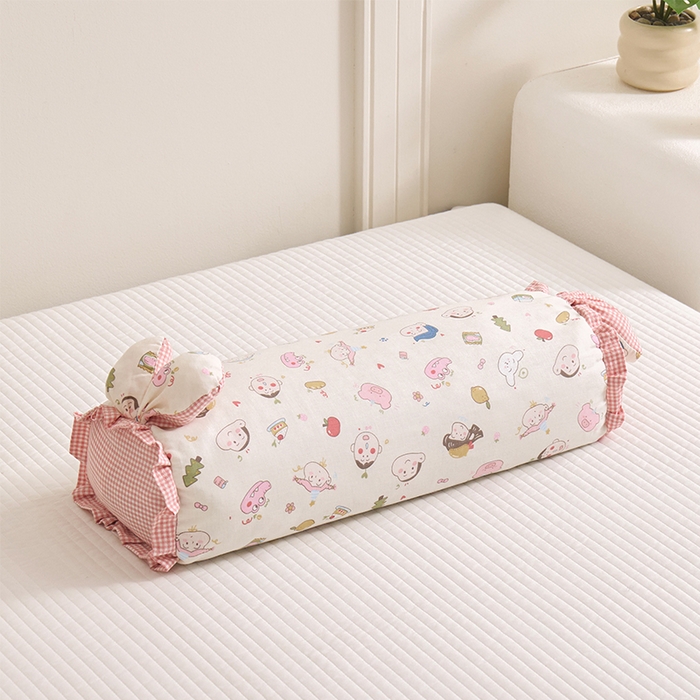 佳合枕芯 2025新款纯棉小清新兔耳朵荞麦枕头枕芯 呆呆粉 30*48cm一只